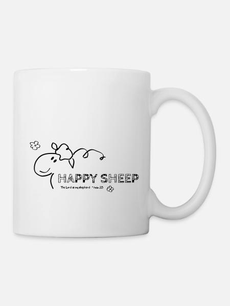 Happy Sheep - Mug - white