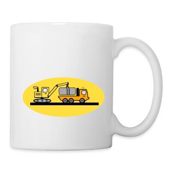 Excavatrice - Mug blanc - blanc - Droite