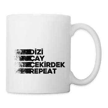 Dizi Cay Cekirdek Repeat Turkish sayings funny - Mug - white - Right