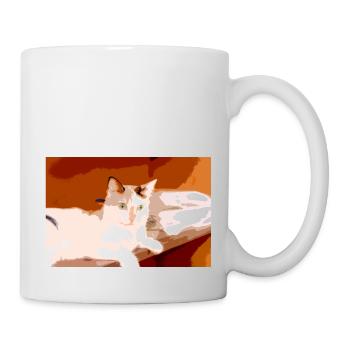 Ich liebe Katzen - Tasse - Weiß - Rechts