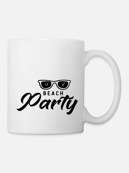 Beach Party Sommer Sonne - Tasse - Weiß