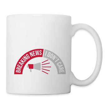 Les dernières nouvelles s’en fichent - Mug blanc - blanc - Droite