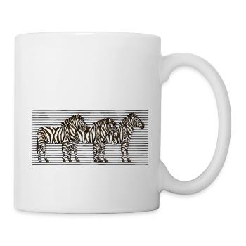 Zebra - Tasse - Weiß - Rechts