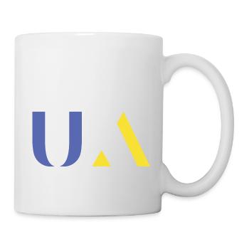 Bleus et jaunes - Mug blanc - blanc - Droite
