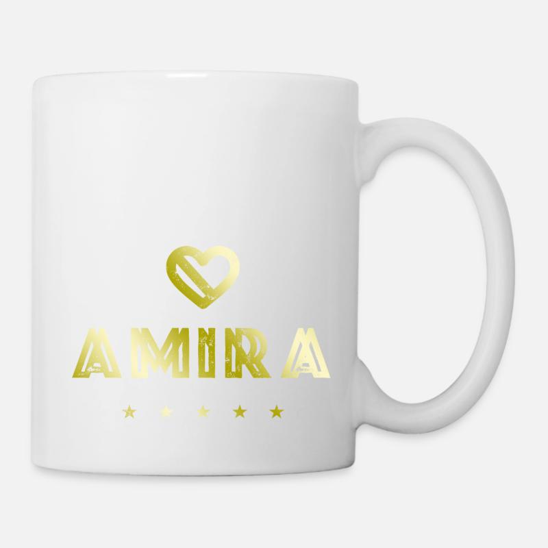 Amira Herz - Tasse - Weiß