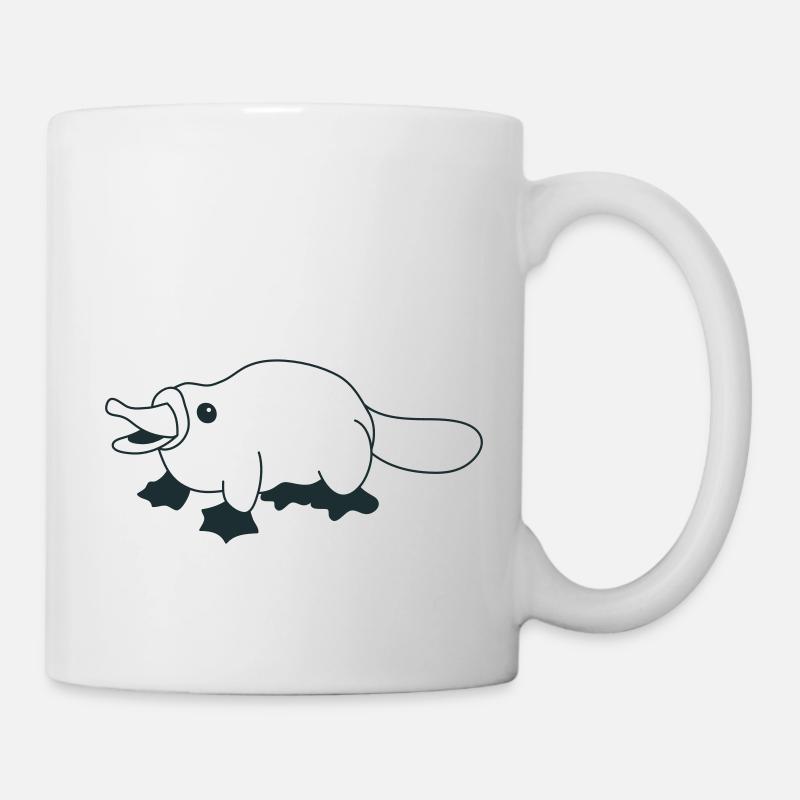 Squat Schnabeltier - Tasse - Weiß