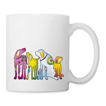Chiens Puppy Races de chiens Pack Pet Terrier Carlin - Mug blanc - blanc - Droite