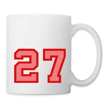 Cool Retro Retrostyle Numéro de maillot numéro de dos - Mug blanc - blanc - Droite
