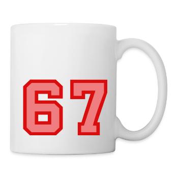 Cool Retro Retrostyle Jersey Number Back Number - Mug - white - Right