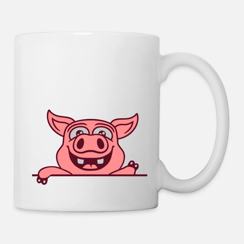 Stable pig waves friendly - Mug - white