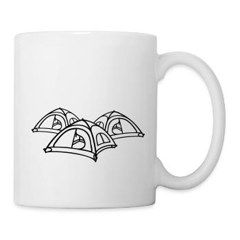 Freunde Zelt Camping Crew - Tasse - Weiß - Rechts