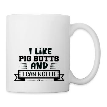 J’aime les mégots de cochon et je ne peux pas mentir - Mug blanc - blanc - Droite