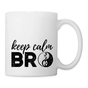 Keep Calm Bro Peace Humour Slow Calm Down - Mug blanc - blanc - Droite