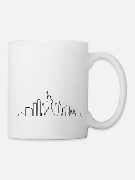 Skyline von NY - Tasse - Weiß
