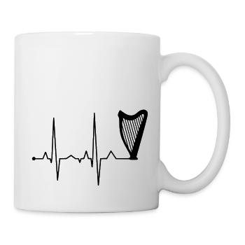 Joueur de harpe Musique de harpe Idée d’instrument à cordes - Mug blanc - blanc - Droite