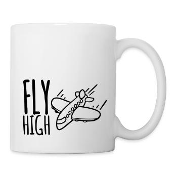 Fly High - Pilotes d’idées cadeaux de vol d’avion - Mug blanc - blanc - Droite