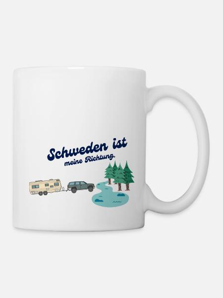 Richtung Schweden - Tasse - Weiß