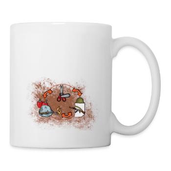 Schere, Stein, Papier Rock, Paper, Scissors - Mug - white - Right