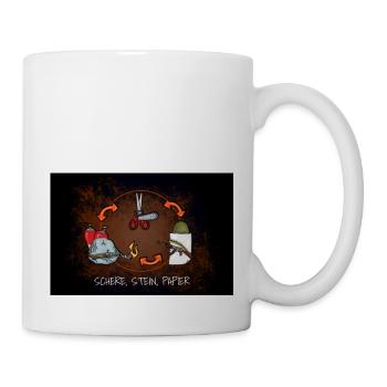 Schere, Stein, Papier,Rock, Paper, Scissors - Tasse - Weiß - Rechts