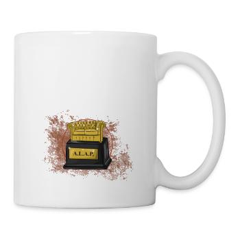 Drawing Zeichnung A.L.A.P. As Lazy as possible - Tasse - Weiß - Rechts