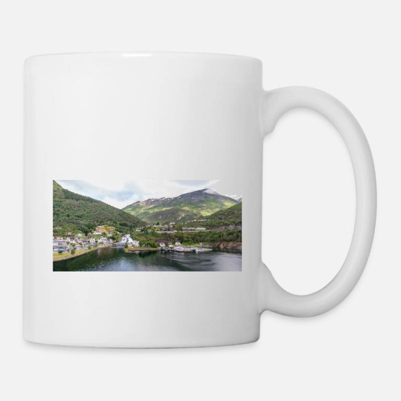 Hellesylt panorama vie - Mug blanc - blanc