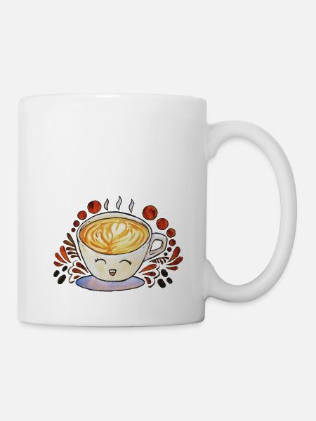 Happy Coffee Cup - Tasse - Weiß
