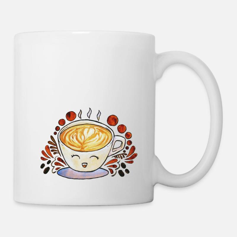 Happy Coffee Cup - Tasse - Weiß