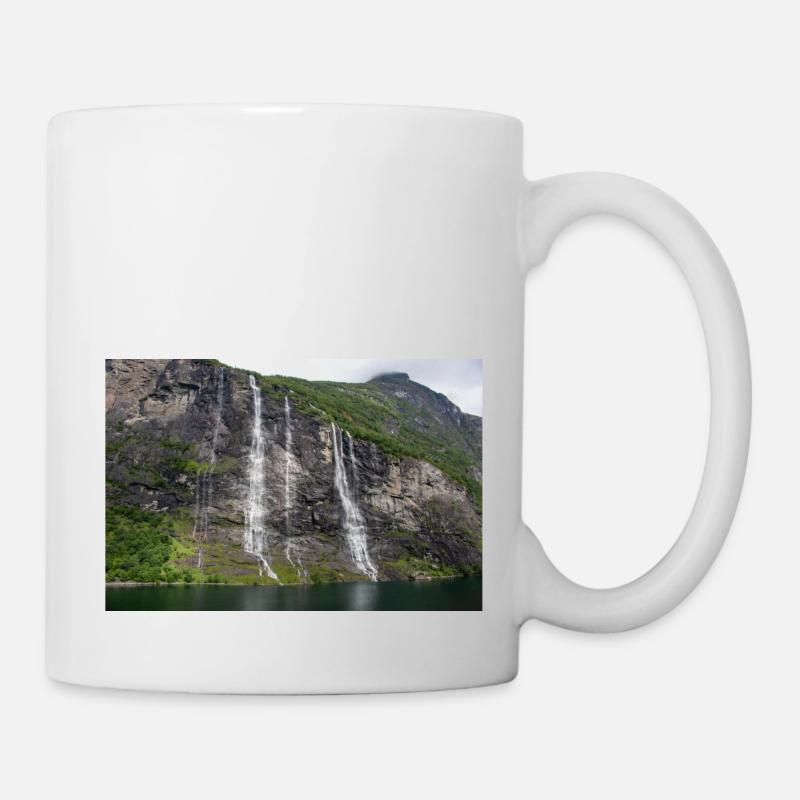 Seven Sisters Waterfall Norway Geiranger - Tasse - Weiß