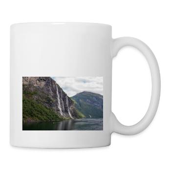 Seven Sisters Waterfall at the Geiranger fjords - Tasse - Weiß - Rechts