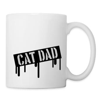Stempel Cat Dad Logo - Tasse - Weiß - Rechts