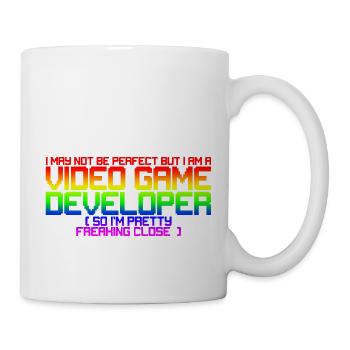 Not be perfect but i am a video game developer 3 - Mug - white - Right