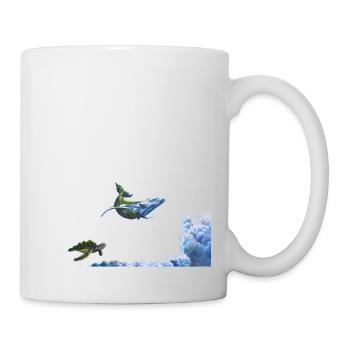 WAL et copie de tortue - Mug blanc - blanc - Droite