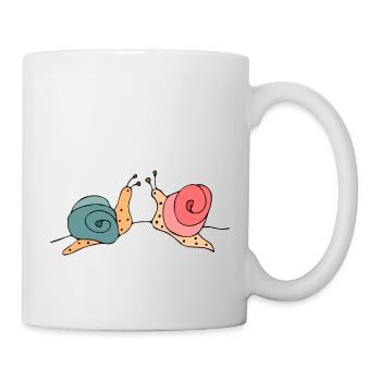 Schnecken - Tasse - Weiß - Rechts