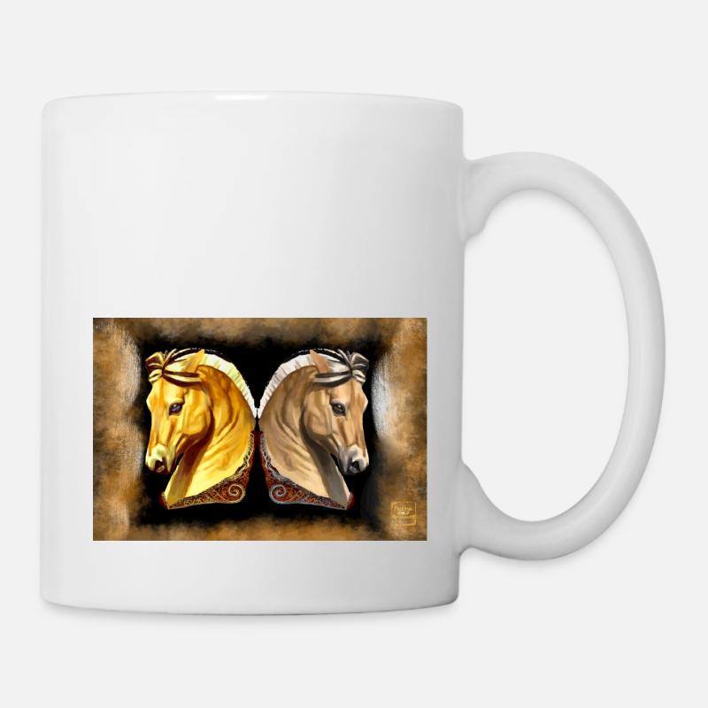 chevaux fjord - Mug blanc - blanc