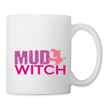 Muddy run shirt mud witch obstacle race ocr Team - Tasse - Weiß - Rechts