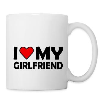 I love my girlfriend - Mug blanc - blanc - Droite