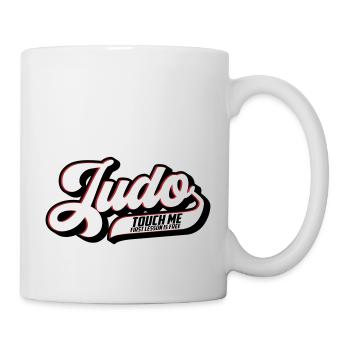 Farben änderbar | Judo Schriftzug - Tasse - Weiß - Rechts
