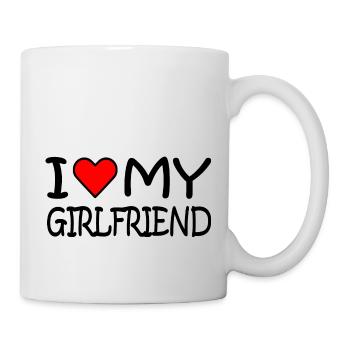 I love my girlfriend - Mug blanc - blanc - Droite