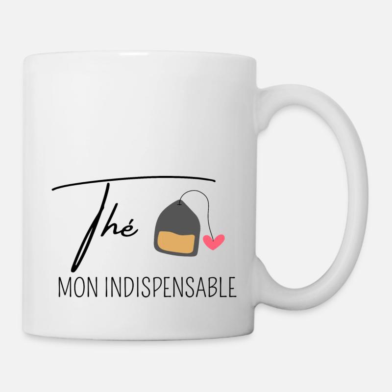 thé mon indispensable - Mug blanc - blanc
