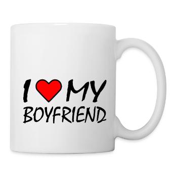 I love my boyfriend - Mug blanc - blanc - Droite
