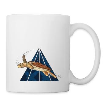 Tortue imbriquée - Mug blanc - blanc - Droite