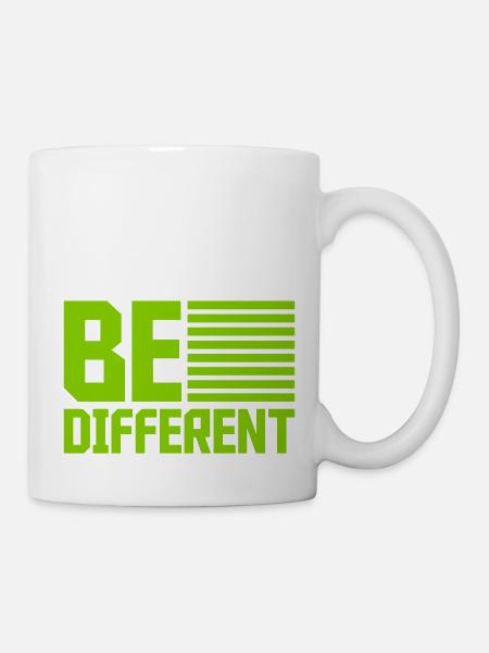Be different Logo Design - Tasse - Weiß