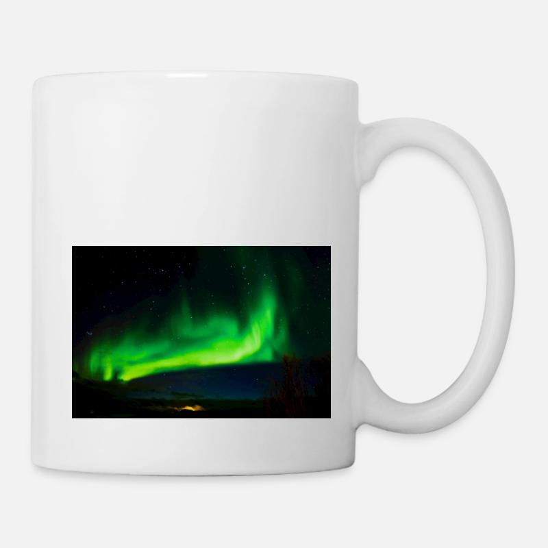 Crazy Aurora Flare, belles aurores boréales Crazy A - Mug blanc - blanc