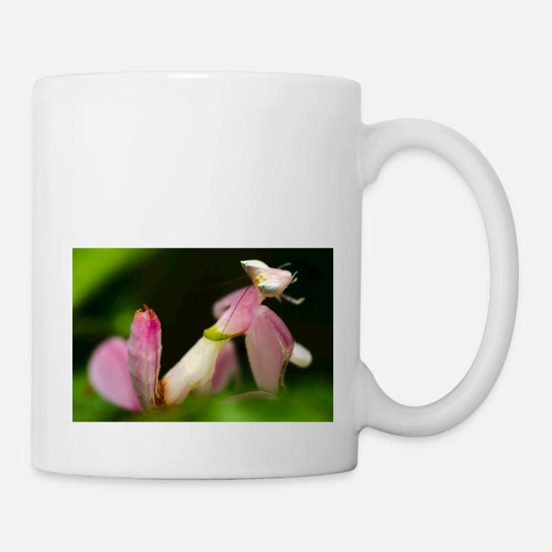 Hymenopus coronatus nymphe rose - Mug blanc - blanc