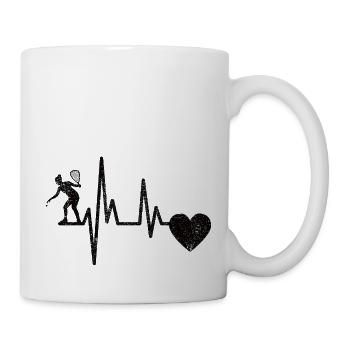 Squash Racquetball-Spieler Squashspiel Racquetball - Tasse - Weiß - Rechts
