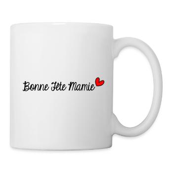 BONNE FÊTE MAMIE. SUPER MAMIE. MAMIE. MERE - Mug blanc - blanc - Droite
