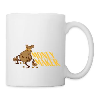 Money Maker happy money bag - Mug - white - Right