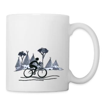 Radfahrer - Tasse - Weiß - Rechts