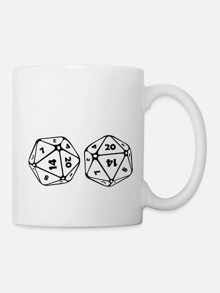 Würfel - Tasse - Weiß