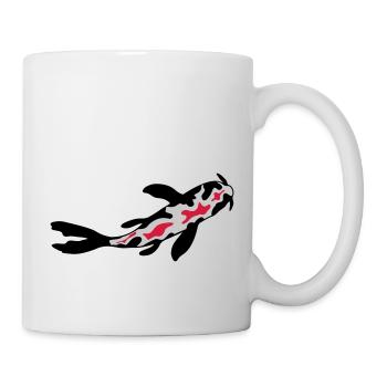 Koi Fisch Nishikigoi Design - Tasse - Weiß - Rechts